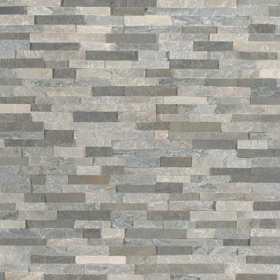Bluebird Mini Stacked Stone in blue-gray quartzite, product sample