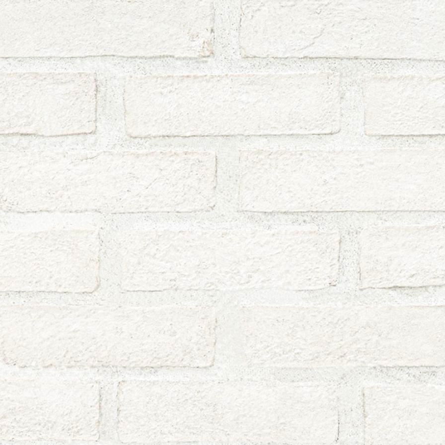 Chalk White thin clay brick in running bond
