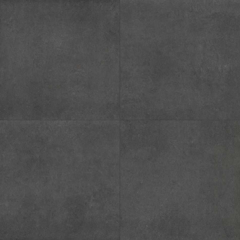Charcoal Cement dark gray concrete-look porcelain pavers