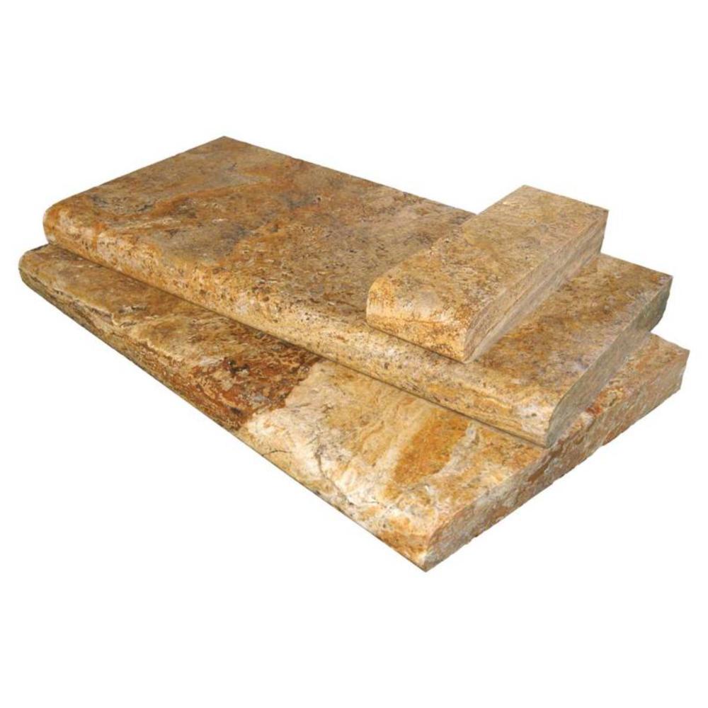 Golden Mesa Travertine pool coping