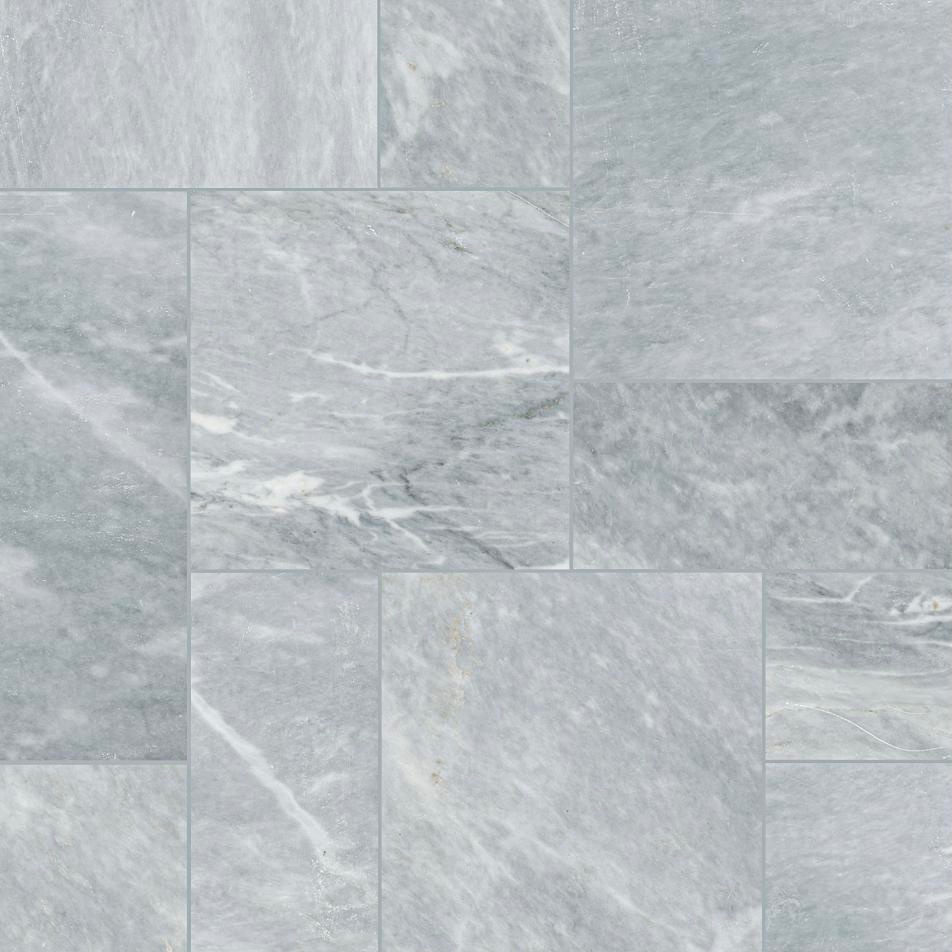 Harbor Blue Marble pavers laid in a French pattern