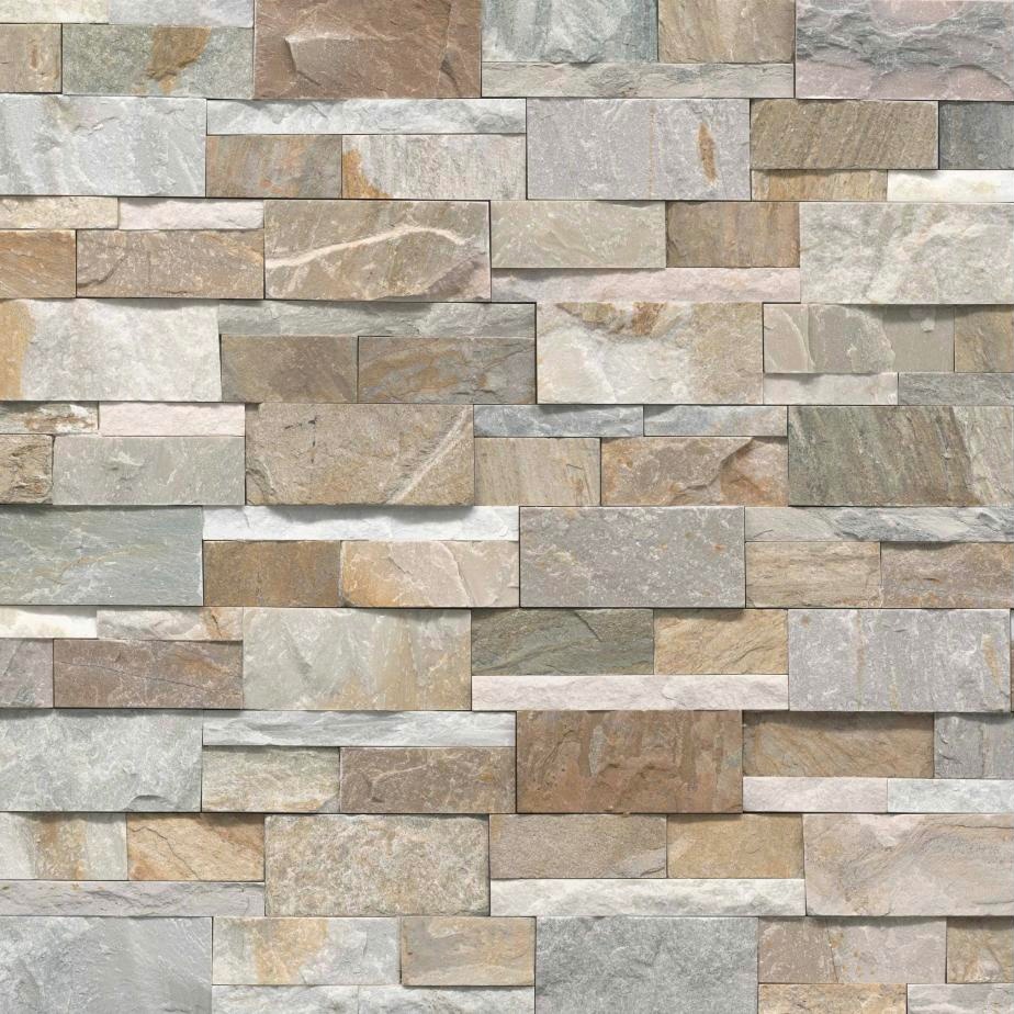 Honeycomb Gold XL Stacked Stone in golden quartzite, product sample