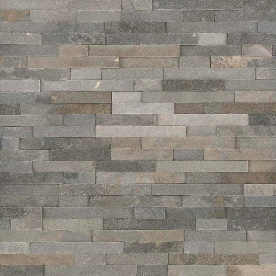 Pewter Gray Stacked Stone stacked stone panels