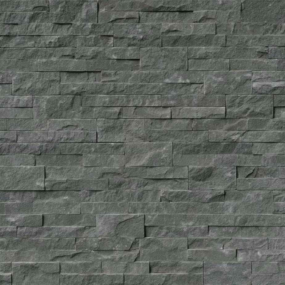 Storm Bluestone Stacked Stone in blue-gray sandstone, product sample